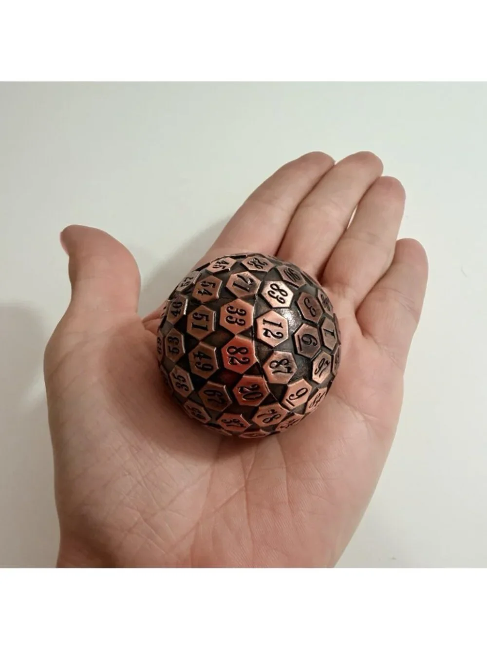 100 Sided Metal Dice for Tabletop RPG Adventure, DND Game, D100 Polyhedral Dice